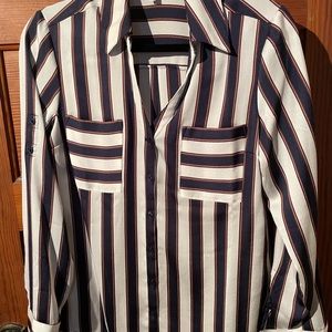 Express 100% polyester long sleeve dress-shit, medium